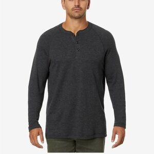 Mens Faherty cloud cotton long sleeve Henley